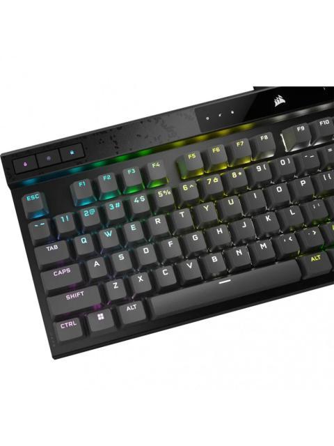 TECLADO GAMER CORSAIR K70 MAX RGB TECLADO MECANICO SWITCH CHERRY MGX ALAMBRICO NEGRO (INGLES)