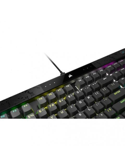 TECLADO GAMER CORSAIR K70 MAX RGB TECLADO MECANICO SWITCH CHERRY MGX ALAMBRICO NEGRO (INGLES)
