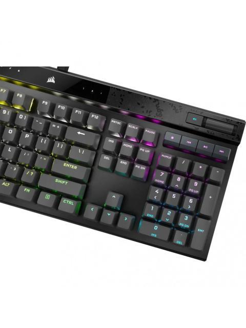 TECLADO GAMER CORSAIR K70 MAX RGB TECLADO MECANICO SWITCH CHERRY MGX ALAMBRICO NEGRO (INGLES)