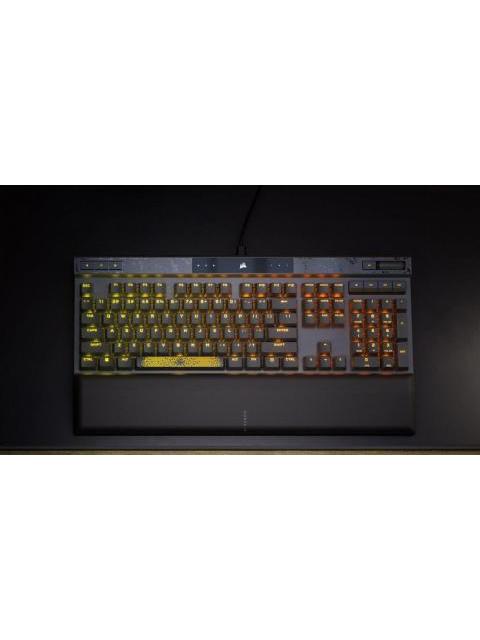 TECLADO GAMER CORSAIR K70 MAX RGB TECLADO MECANICO SWITCH CHERRY MGX ALAMBRICO NEGRO (INGLES)