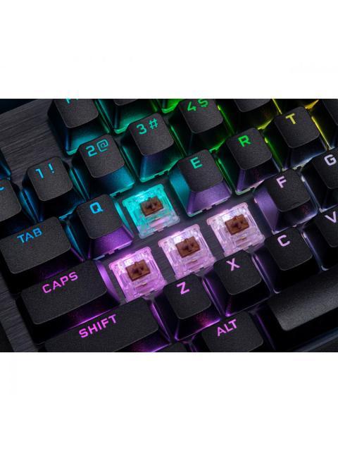 TECLADO GAMER CORSAIR K70 RGB PRO LED RGB TECLADO MECANICO CHERRY MX BROWN ALAMBRICO USB NEGRO INGLES