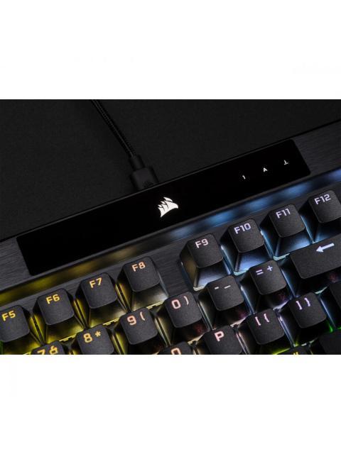 TECLADO GAMER CORSAIR K70 RGB PRO LED RGB TECLADO MECANICO CHERRY MX BROWN ALAMBRICO USB NEGRO INGLES