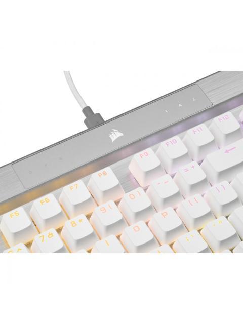 TECLADO GAMER CORSAIR K70 RGB PRO TECLADO MECANICO SWITCH OPX ALAMBRICO BLANCO (INGLES)