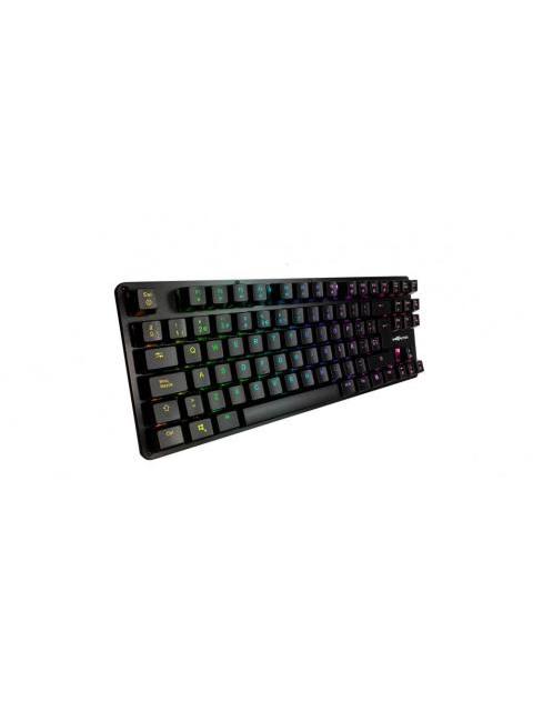 TECLADO GAMER GAME FACTOR KBG500 RGB TECLADO MECANICO SWITCH KRED BLUE ALAMBRICO NEGRO (ESPANOL)