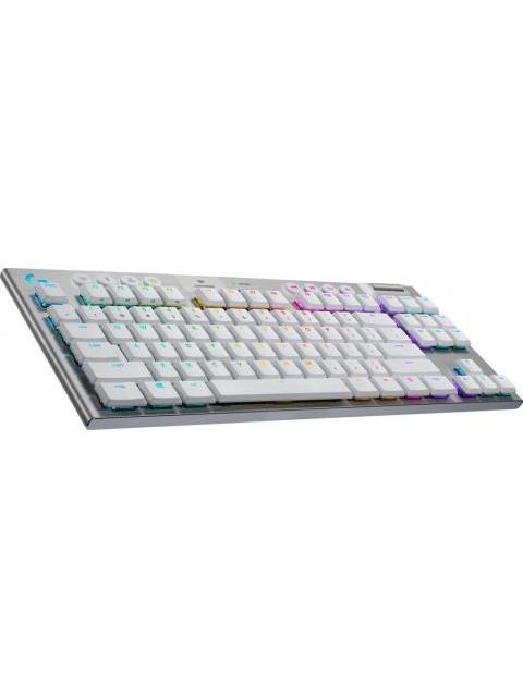 TECLADO GAMER LOGITECH G915 TKL RGB TECLADO MECANICO SWITCH GL TACTIL INALAMBRICO BLANCO (INGLES)