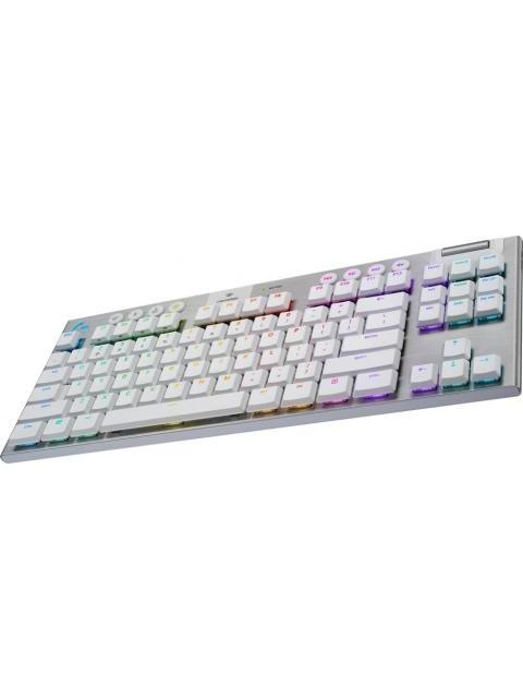 TECLADO GAMER LOGITECH G915 TKL RGB TECLADO MECANICO SWITCH GL TACTIL INALAMBRICO BLANCO (INGLES)