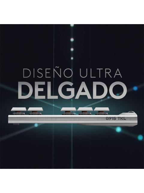 TECLADO GAMER LOGITECH G915 TKL RGB TECLADO MECANICO SWITCH GL TACTIL INALAMBRICO BLANCO (INGLES)