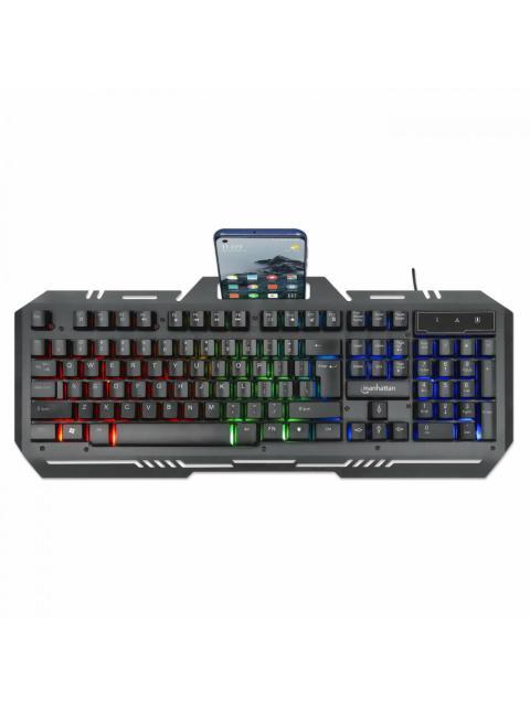 TECLADO GAMER MANHATTAN 180610 RGB ALAMBRICO NEGRO (ESPANOL)