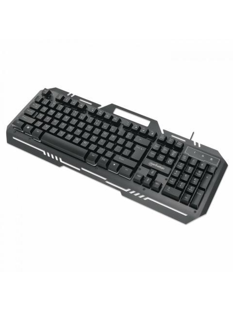 TECLADO GAMER MANHATTAN 180610 RGB ALAMBRICO NEGRO (ESPANOL)