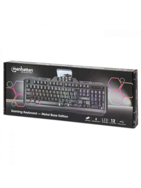 TECLADO GAMER MANHATTAN 180610 RGB ALAMBRICO NEGRO (ESPANOL)