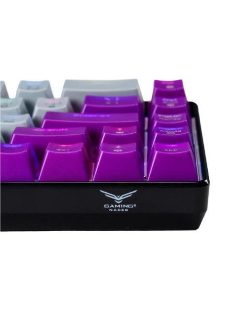 TECLADO GAMER NACEB NA-0963G LED RGB 60% TECLADO MECANICO OPTICO ALAMBRICO USB MULTICOLOR INGLES