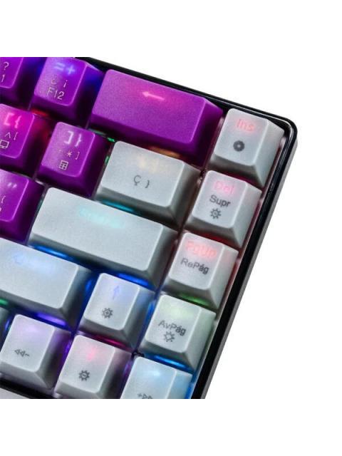 TECLADO GAMER NACEB NA-0963M LED RGB 60% TECLADO MECANICO OPTICO ALAMBRICO USB MULTICOLOR INGLES
