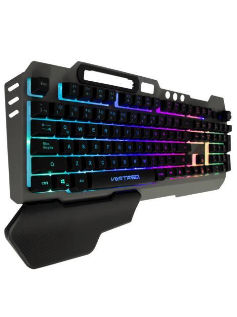 TECLADO GAMER PERFECT CHOICE HOLDER RGB ALAMBRICO NEGRO (ESPANOL)