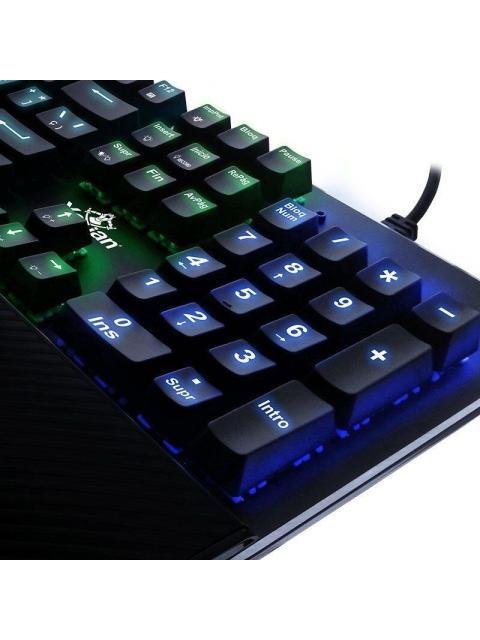 TECLADO GAMER YEYIAN FLARE SERIE 2000 RGB TECLADO MECANICO OUTEMU BLUE ALAMBRICO NEGRO (ESPANOL)