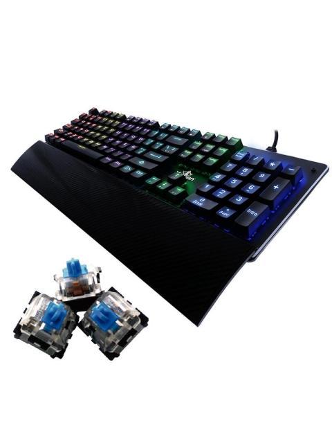 TECLADO GAMER YEYIAN FLARE SERIE 2000 RGB TECLADO MECANICO OUTEMU BLUE ALAMBRICO NEGRO (ESPANOL)