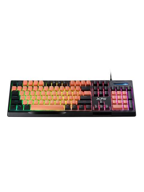 TECLADO GAMING XPG MERA SEEKER MEMBRANA SENSACION MECANICA ILUMINACION RGB NEGRO.(SEEKER105ZBK-OGCES)