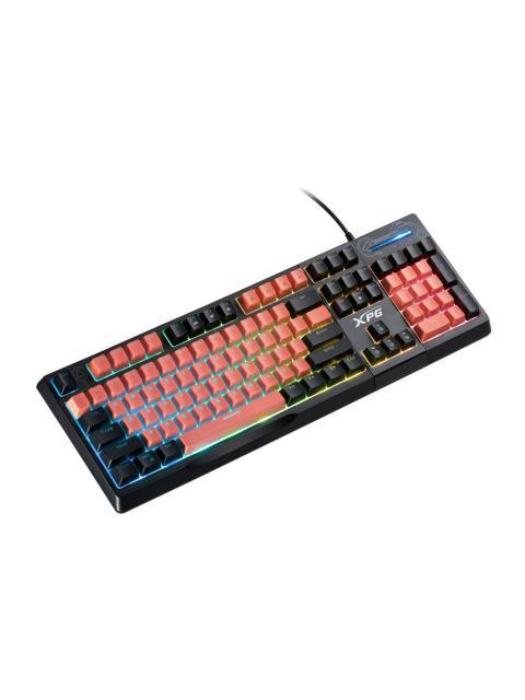 TECLADO GAMING XPG MERA SEEKER MEMBRANA SENSACION MECANICA ILUMINACION RGB NEGRO.(SEEKER105ZBK-OGCES)