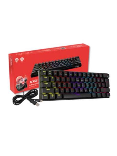 TECLADO GAMING XPG SUMMONER MINI SWITCH OUTEMU BLUE. CON ILUMINACION RGB EN ESPANOL. NEGRO. SUMMONERMINI61BLBKCES