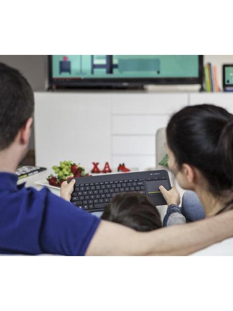 TECLADO LOGITECH TOUCH K400 PLUS INALAMBRICO USB NEGRO (ESPANOL)