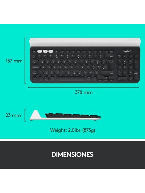 TECLADO LOGITECH K780 INALAMBRICO BLUETOOTH NEGRO (ESPANOL)