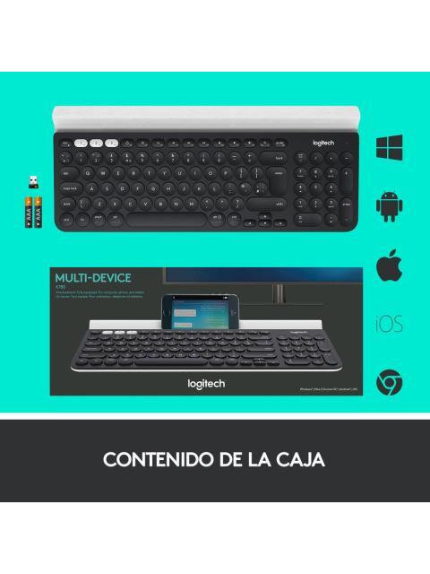 TECLADO LOGITECH K780 INALAMBRICO BLUETOOTH NEGRO (ESPANOL)