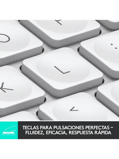 TECLADO LOGITECH MX KEYS MINI INALAMBRICO RF WIRELESS-BLUETOOTH BLANCO (ESPANOL)
