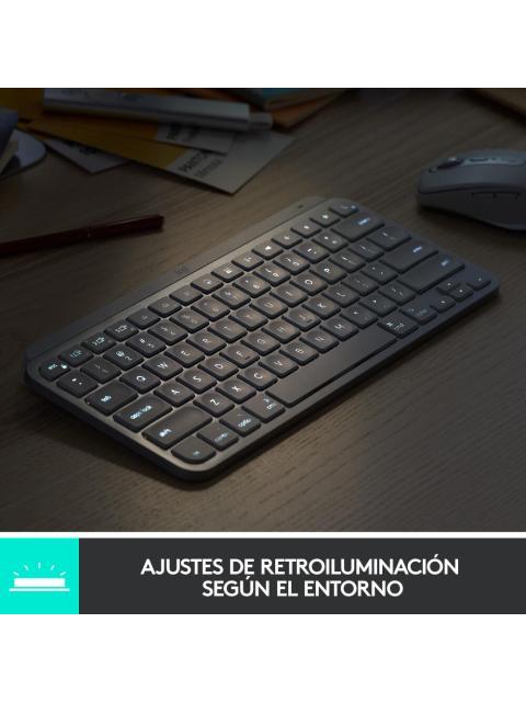 TECLADO LOGITECH MX KEYS MINI INALAMBRICO RF WIRELESS-BLUETOOTH GRAFITO (ESPANOL)