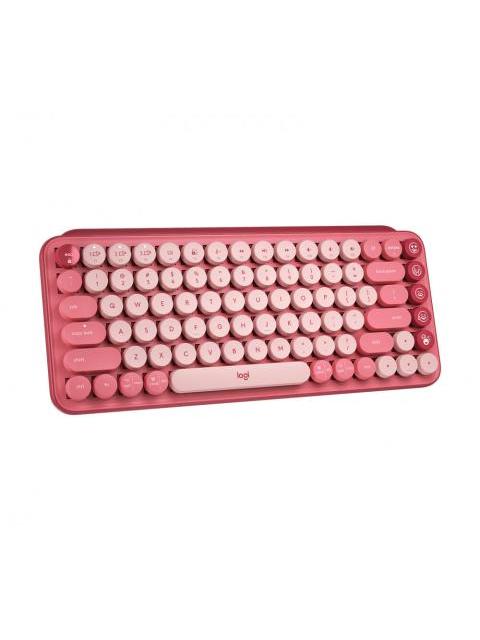 TECLADO LOGITECH POP RF INALAMBRICO + BLUETOOTH ROSA (ESPANOL)