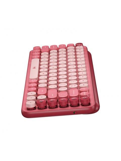 TECLADO LOGITECH POP RF INALAMBRICO + BLUETOOTH ROSA (ESPANOL)