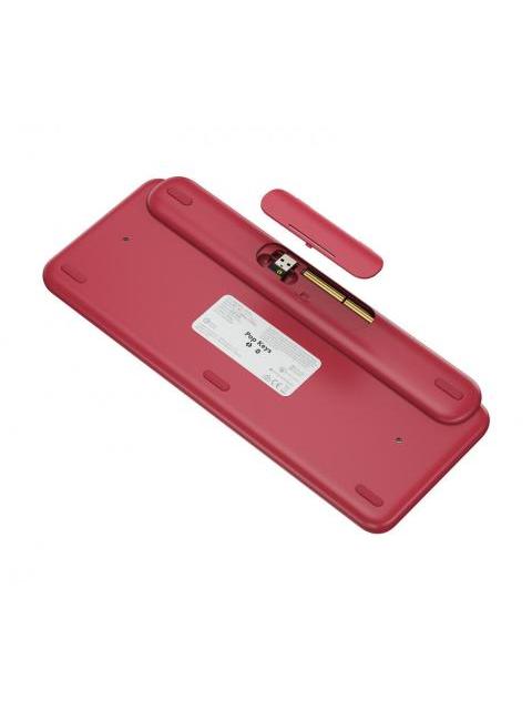 TECLADO LOGITECH POP RF INALAMBRICO + BLUETOOTH ROSA (ESPANOL)