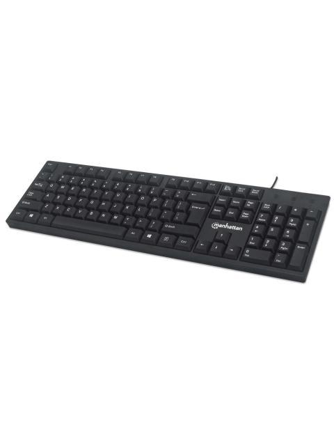 TECLADO MANHATTAN 179324 ALAMBRICO USB NEGRO INGLES