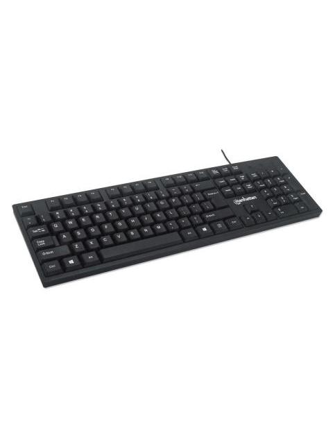 TECLADO MANHATTAN 179324 ALAMBRICO USB NEGRO INGLES