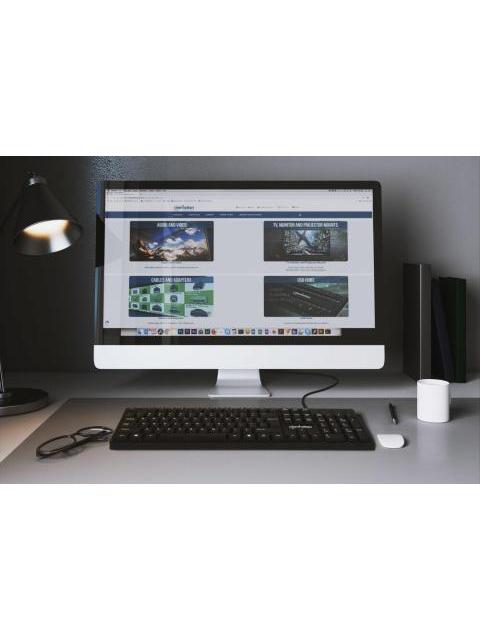TECLADO MANHATTAN 179324 ALAMBRICO USB NEGRO INGLES