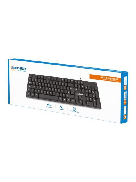 TECLADO MANHATTAN 179324 ALAMBRICO USB NEGRO INGLES