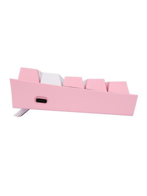 TECLADO MECANICO REDRAGON FIZZ PRO WHITE-PINK BLANCO Y ROSA
