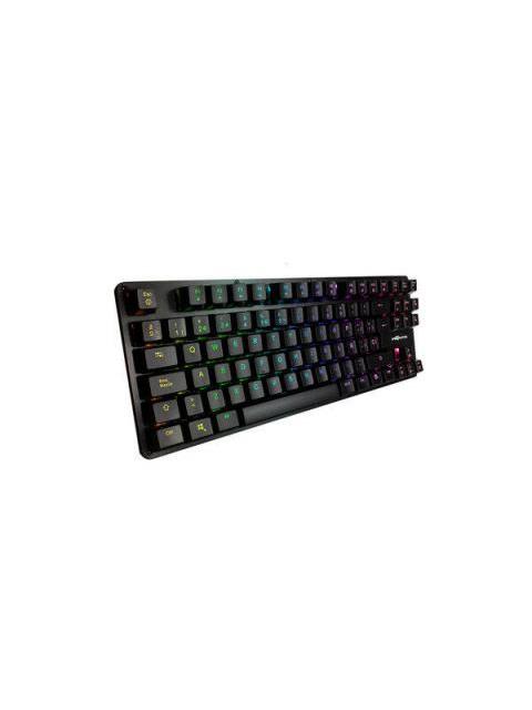 TECLADO GAMER GAME FACTOR KBG500 RGB TECLADO MECANICO SWITCH KRED BLUE ALAMBRICO NEGRO (ESPANOL)