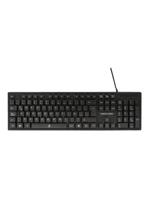 TECLADO MOUSE USB Y DIADEMA PERFECT CHOICE PC-201717 NEG V