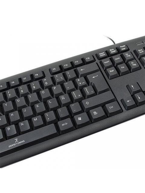 TECLADO PERFECT CHOICE PC-201038 ALAMBRICO USB (ESPANOL)