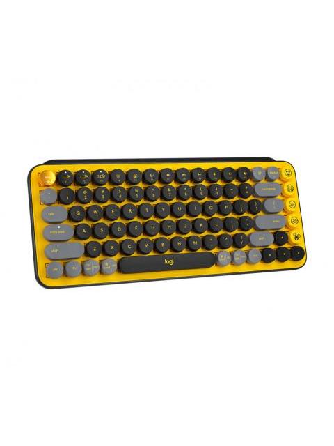 TECLADO LOGITECH POP KEYS TECLADO MECANICO INALAMBRICO NEGRO-GRIS-AMARILLO (INGLES)