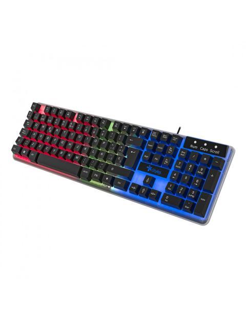 TECLADO STYLOS STTEALLED1T ALAMBRICO USB NEGRO-TRANSPARENTE (ESPANOL)