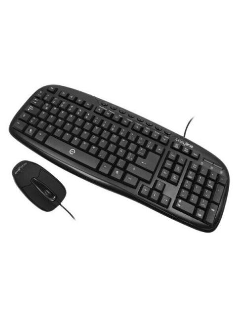 KIT DE TECLADO Y MOUSE EASY LINE BALANCE ALAMBRICO USB NEGRO (INGLES)