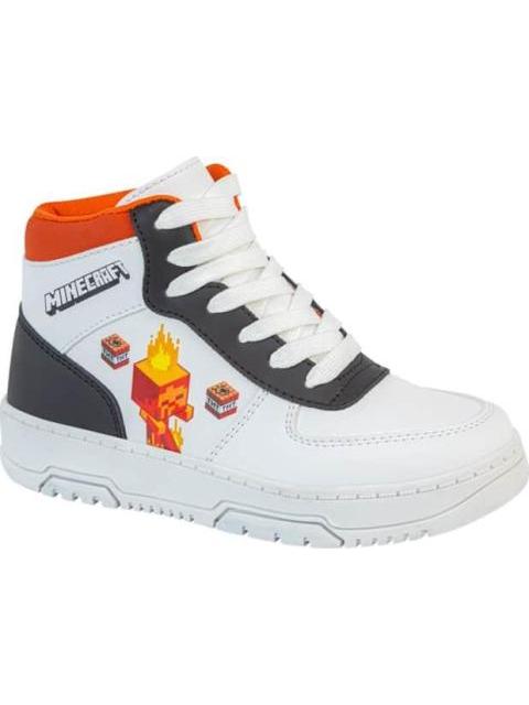 TENIS BOTA ESCOLAR BLANCO MINECRAFT
