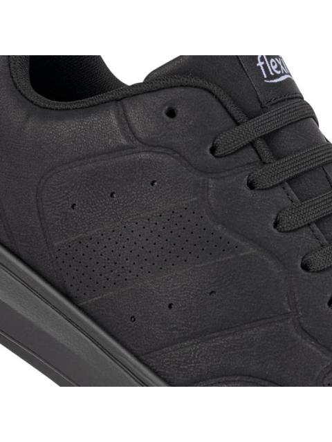 TENIS CASUAL AGUJETA NEGRO FLEXI