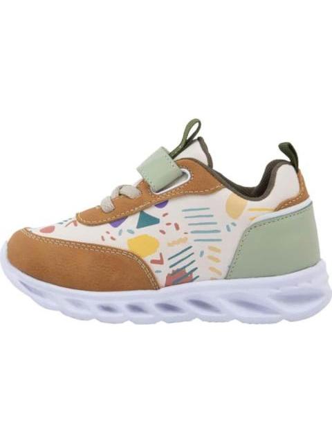 TENIS CASUAL CON LUCES BEIGE EL REY LEON