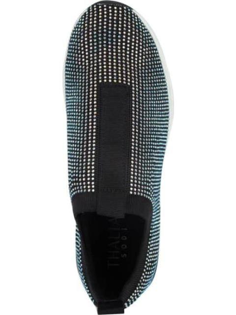 TENIS CASUAL CON BRILLOS NEGRO THALIA SODI
