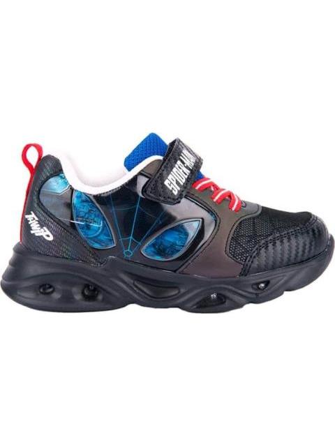 TENIS CASUAL CON LUCES NEGRO SPIDERMAN