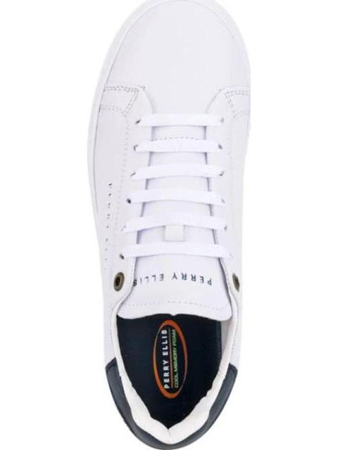 TENIS CASUAL ESCOLAR BLANCO PERRY ELLIS