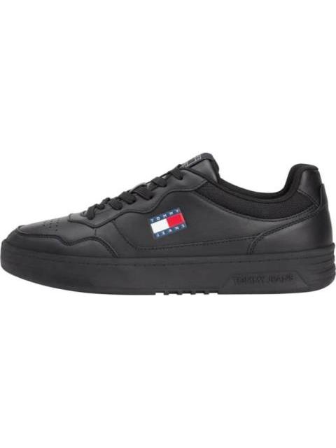 TENIS CASUAL (NEW) TJM CUPSOLE LEATHER ESS NEGRO TOMMY HILFIGER