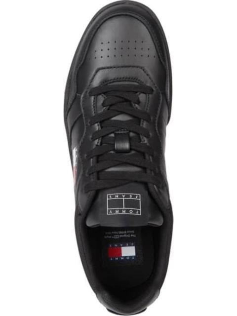 TENIS CASUAL (NEW) TJM CUPSOLE LEATHER ESS NEGRO TOMMY HILFIGER