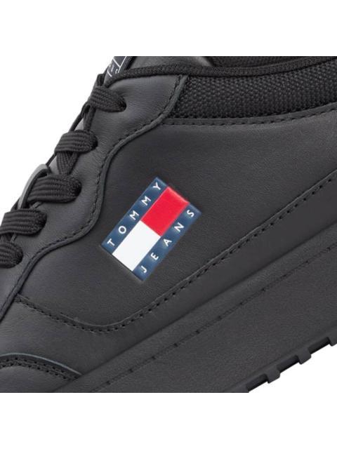 TENIS CASUAL (NEW) TJM CUPSOLE LEATHER ESS NEGRO TOMMY HILFIGER